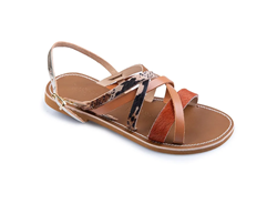 SANDALO Desirée FONDO MICRONITE ORO SNAKE CUOIO